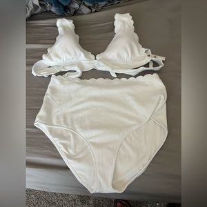 Womens Aerie white bikini NWT